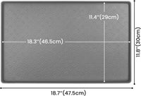 Pet Placemat for Dog and Cat - 18"L x 12"W / Grey - image 3