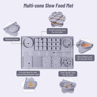 Silicone Snuffle Mat for Dogs 23.6"x 15.7" Large Slow Feeder Mat - Grey:32"x20" - image 3