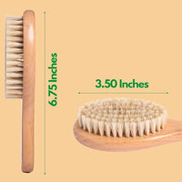 GranNaturals Boar Bristle Soft Cat Brush for Indoor, Outdoor, Short Haired Cats, Kittens, Small Dog, Rabbit, Furry Pets - Gentle Grooming on Sensitive Hair Coat & Tail with Durable Wooden Handle