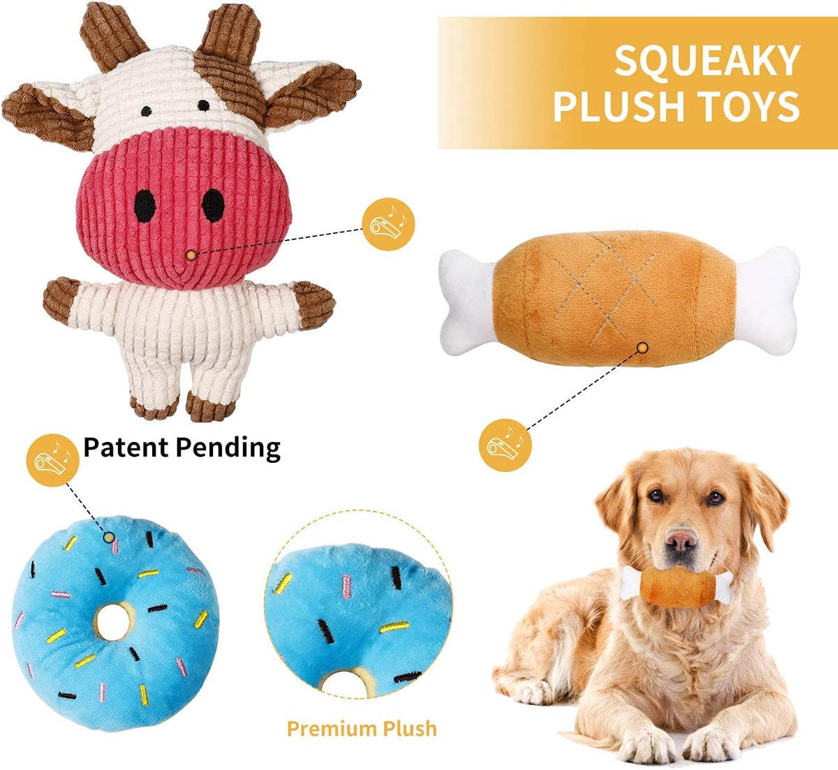 Toozey 7 Pack Small Dog Toys, Puppy Teething Toys - image 2