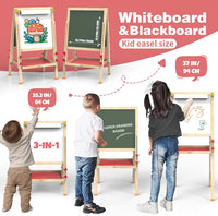 JOYOOSS Easel for Kids Art Easel Toddlers Easels With Paper Roll – Fun for Kids & Family - Red - image 2