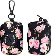 Petmolico Dog Poop Bag Holder Dispenser 2 Pack, Pink Rose – Essentials for Dogs - Black with Pink Rose - image 4