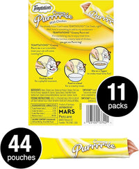 Temptations Creamy Puree Squeezable Lickable Wet Cat Treats with Chicken, 0.42 oz. Tubes, 4 Count, Pack of 11 (44 Total)