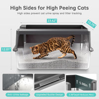 Stainless Steel Cat Litter Box - Dark Gray (Pack of 1) - image 4