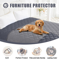Smiry Waterproof Dog Bed Cover - Grey/Dark Grey / Lattice / 30x70 - image 2