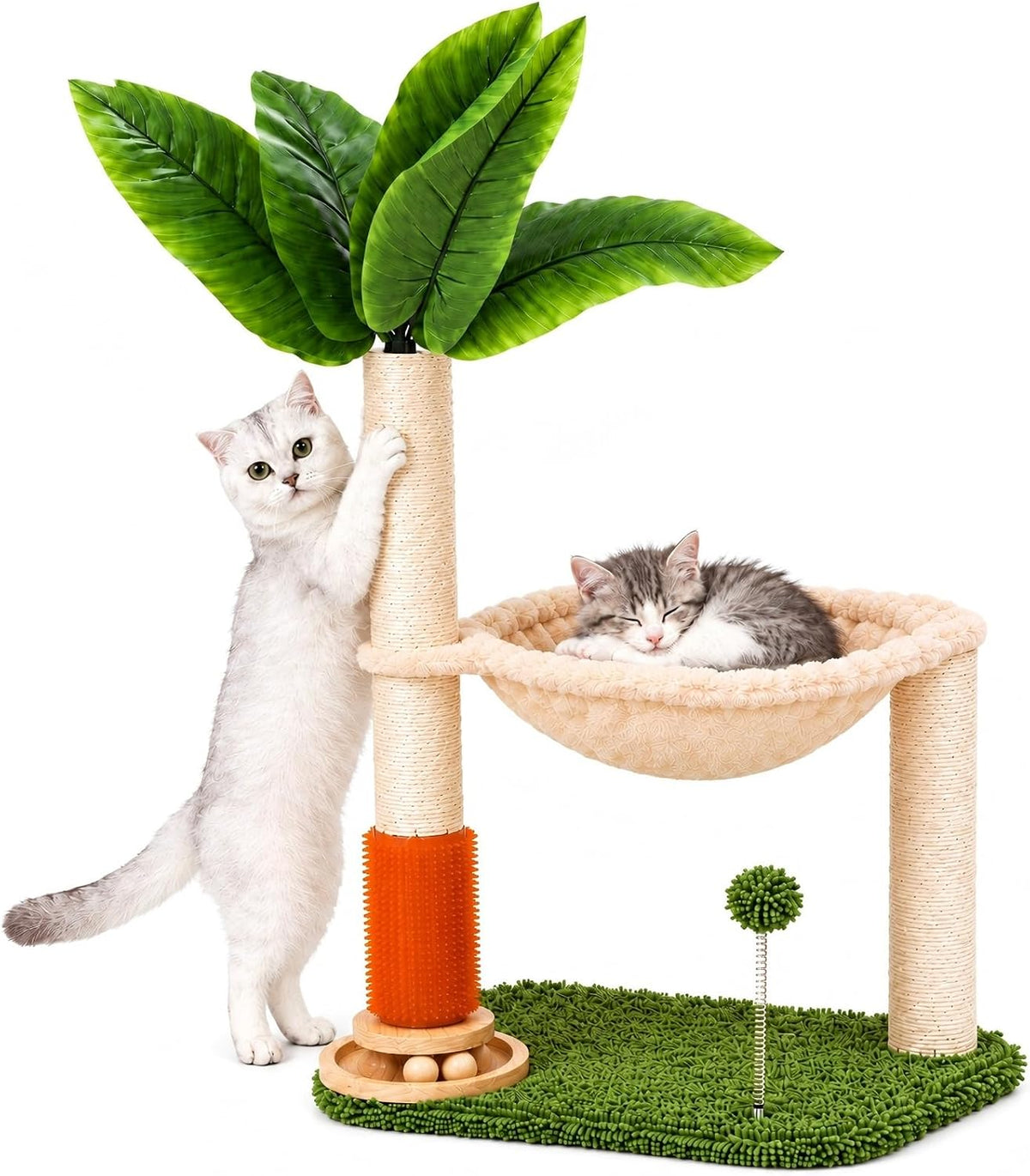Marchul Sisal Cat Scratching Post with Hammock for Small Medium Cat