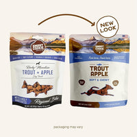 Smart Cookie All Natural Soft Dog Treats - Trout & Apple - Healthy Dog Treats for Allergies, Sensitive Stomachs - Chewy, Grain Free, Human-Grade, Made in The USA - 5oz Bag