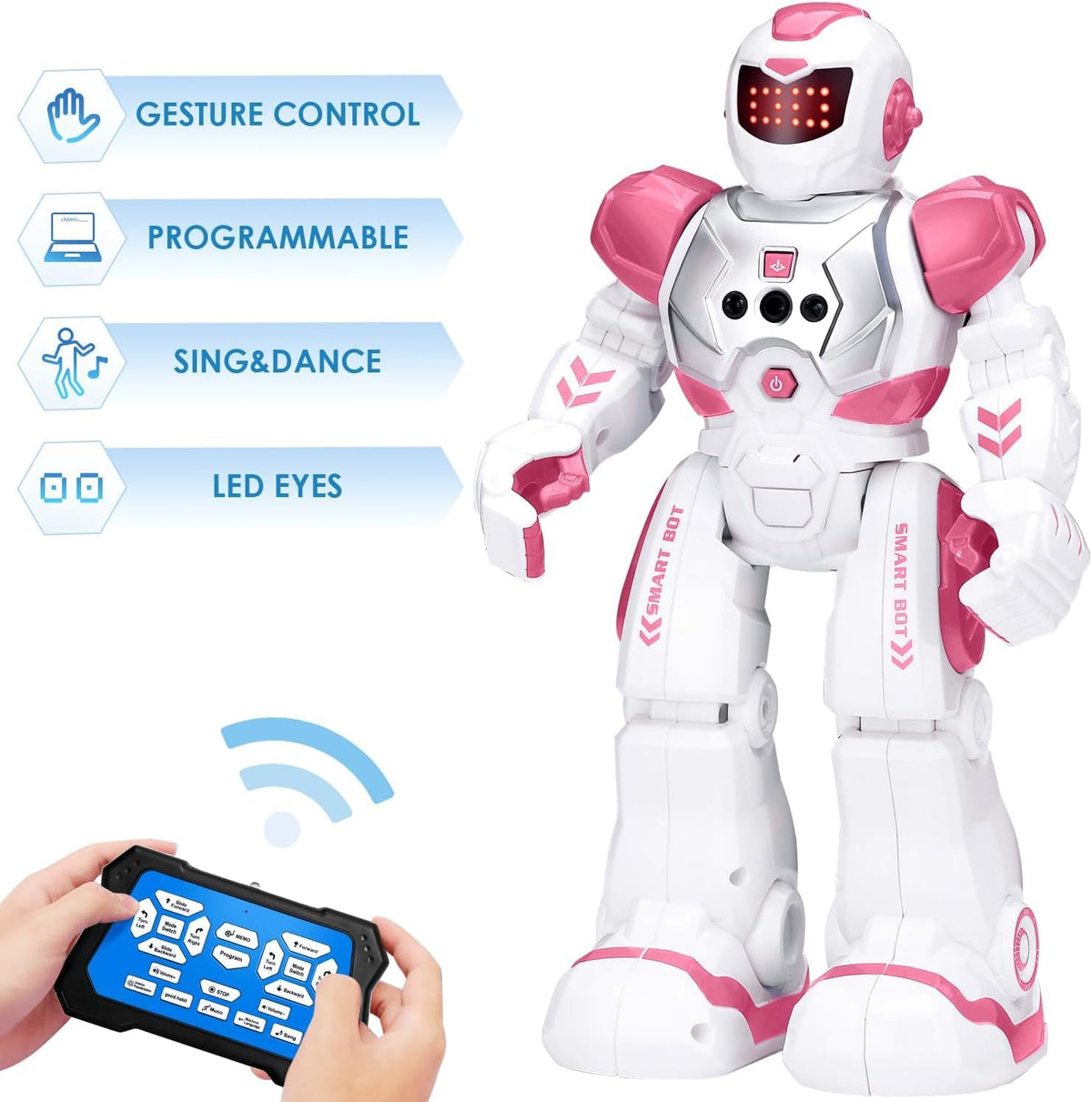 KingsDragon Robots Toy for Kids - Pink - image 2