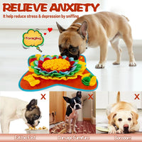 Snuffle Mat for Dogs Pet Treats Feeding Mat for Small/Medium Breed - Blue - image 3