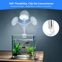 Mini Clip-On Aquarium Light 7W USB Dimmable Fish Tank Lamp with 3 - White - image 4