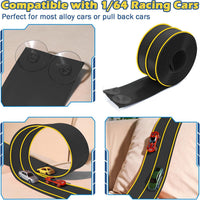 Flex Tracks 15 Ft Starter Set Flexible Race Track for Kids 3+ - Black&yellow - image 3