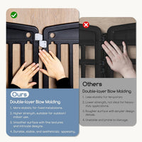 DUMOS Plastic Dog Playpen - Modern Black / 6 Panel / 24 Inch - image 3