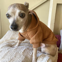 Soft Dog Hoodies for Small Dogs - Coffee / XX-Small - image 2