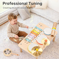 WINGYZ Kids Drum Set, 9-in-1 Montessori Toys – Fun for Kids & Family - 16.5'' L x 10'' W x 2.4'' H - image 4