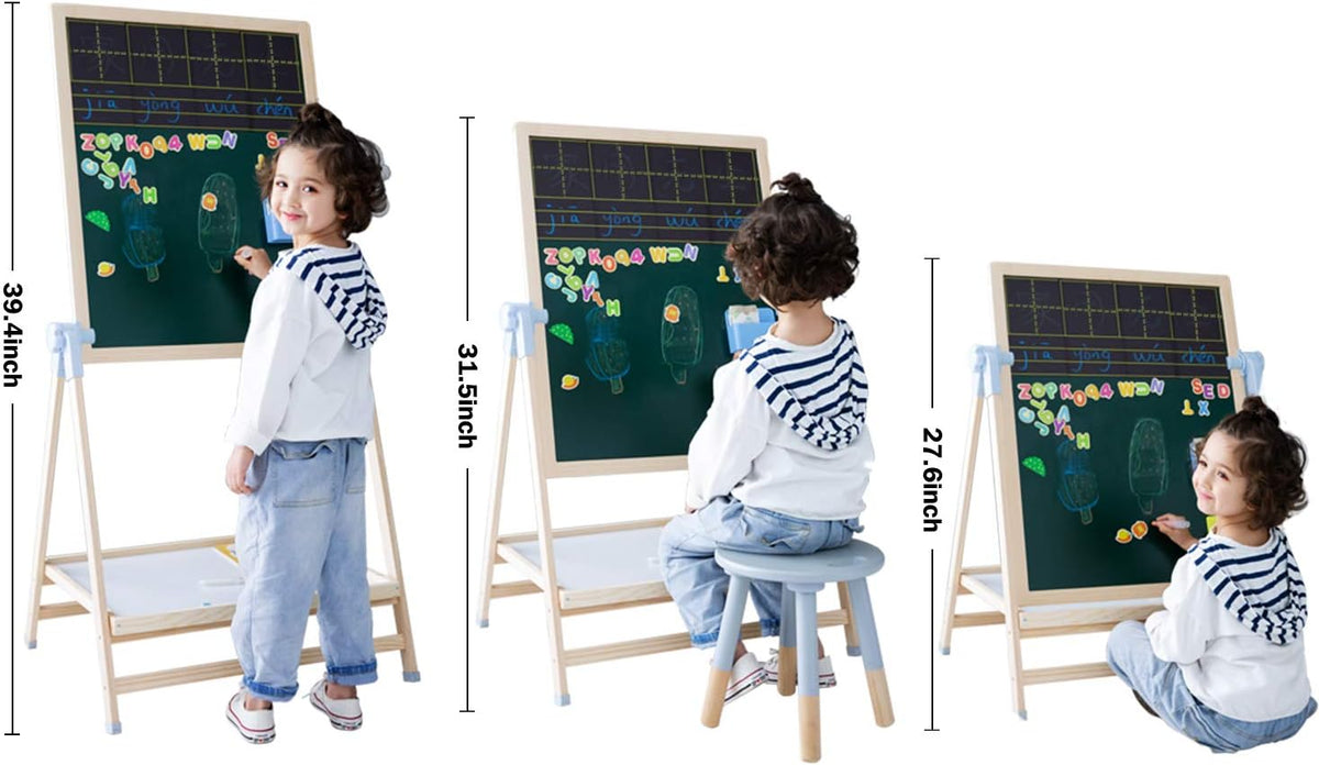 QZMTOY Kids Art Easel, Deluxe Standing Easel Set - image 2