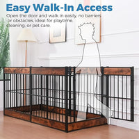 Dog Playpen, 31.5" Height Dog Pen Indoor, Heavy Duty, Safe and Sturdy, Furniture Style Puppy Pen
