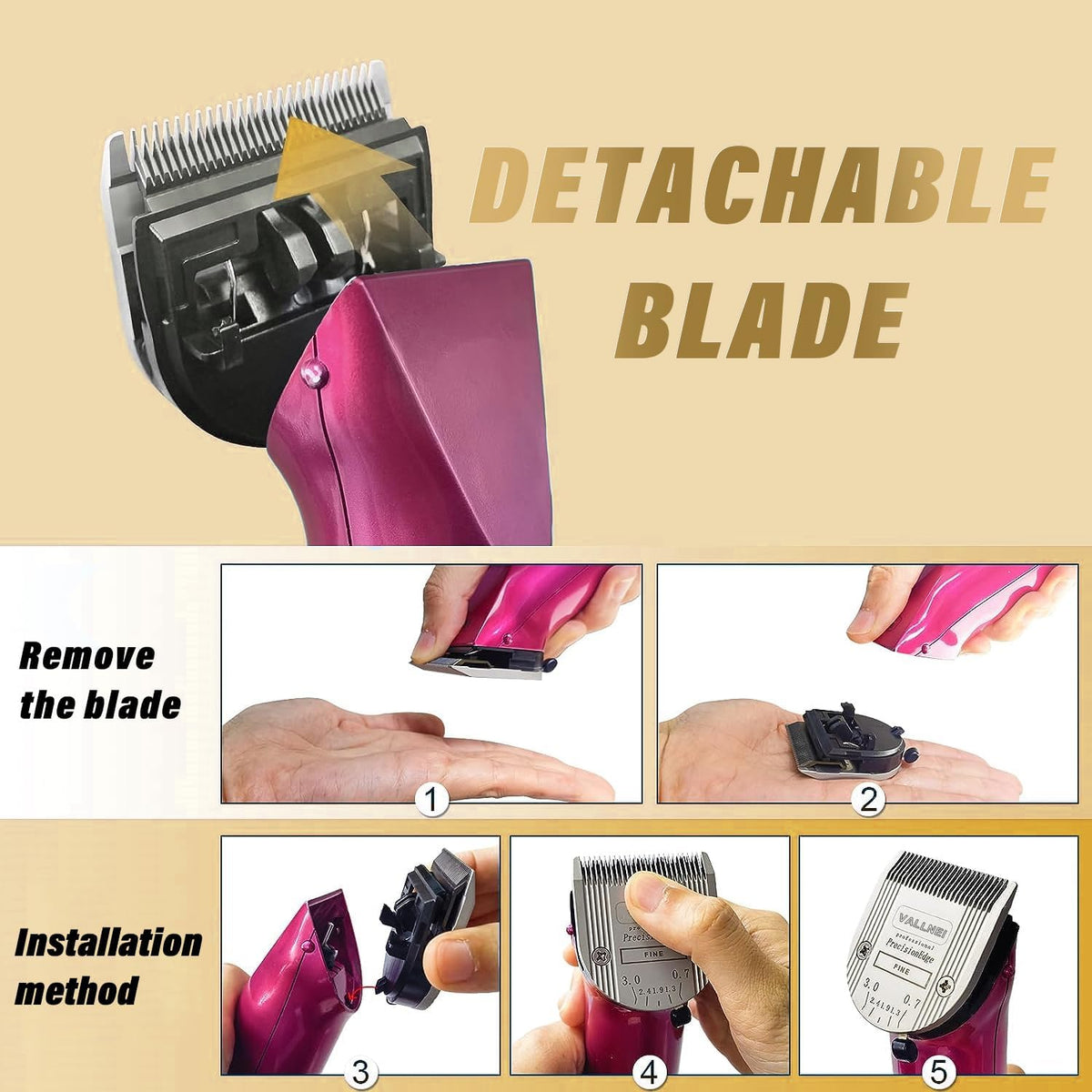 3-Pack 5-in-1 Replacement Blade Compatible with Wahl Animal Bravura - Silver / 3 Pack - image 3