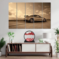 GEKETY 3D moving sand art picture in a round glass frame with layered blue sand - view 30