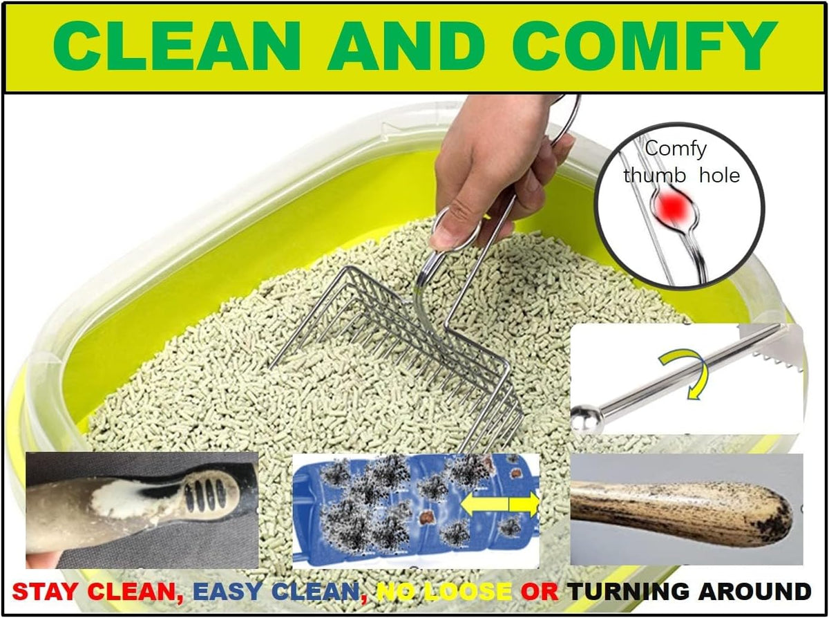 Qualiall All Metal Litter Scoop, Solid Metal Sifter - image 4