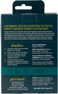 Calming Diffuser for Cats, Kit Includes 1 Plug-in Diffuser & 1 Refill, Helps Reduce Unwanted Stress-Induced Behavior, 100% Plant-Based Active Ingredients, Covers Up to 500 Sq. Ft, 1.52 Fl. Oz.