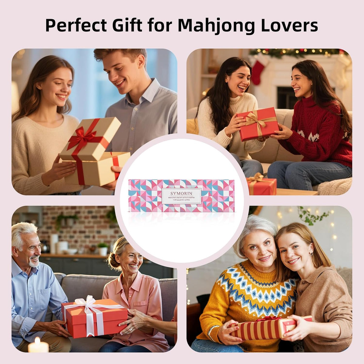 Premium Clear Mahjong Racks with Pushers - Green - image 3