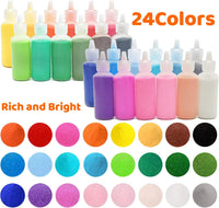 36 PCS Art Sand Kit, DIY Scenic Sand Painting & Wedding Decoration Bottles – Fun for Kids & Family - 24 Color - image 4