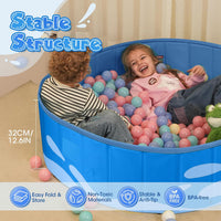 Peradix 48 inch foldable kiddie pool with blue sun canopy