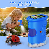 4K 1000X Handheld Digital Microscope for kids 2.0" IPS Screen – Fun for Kids & Family - Blue - image 4