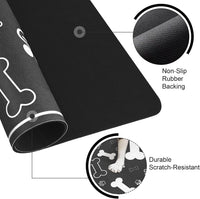Dog Cat Food Mat, Rapid Absorbent Pet Feeding Mat - 24"L x 16"W / Square Black - image 3