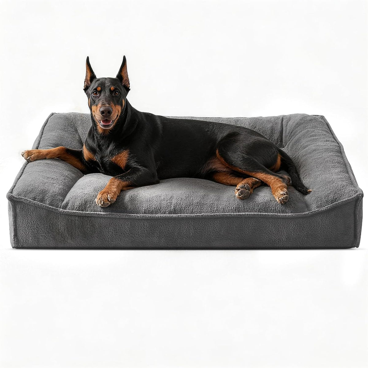 FURTIME XL Orthopedic Dog Bed Large Sized Dog - Light Grey / 48"L x 35"W x 10"Th