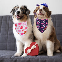 PTDECOR Halloween Dog Bandana, Ghost Pumpkin Dog Scarf - Large / Valentine - image 2