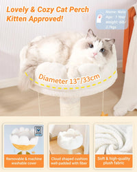 Cat Tree, Cloud Cat Tower with Soft Bed - 22" with Scratching Post - image 4