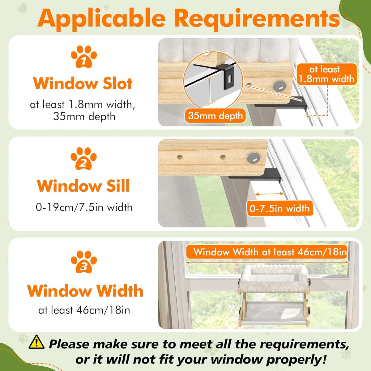 XiaZ Cat Perch for Window Cats Hammock Indoor Bed for Window - White / Large 18 * 16 * 10in - image 4