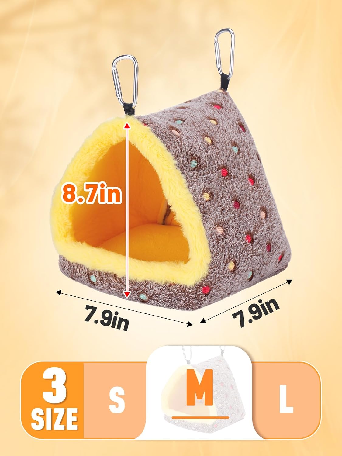 Large Winter Warm Bird Nest House with Support Board for Cage – Essentials for Birds - Medium - image 3
