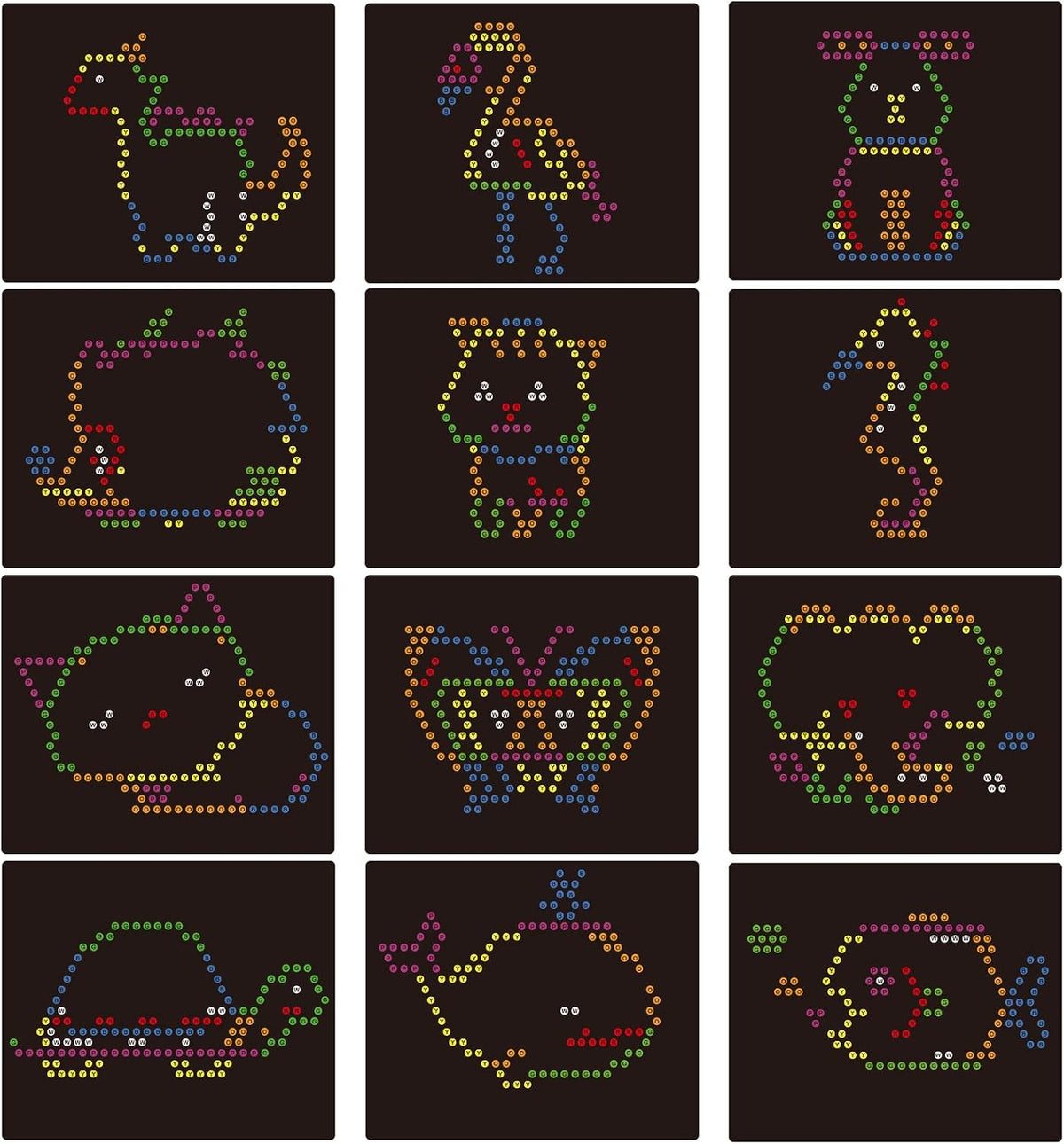 Refill Templates 20PCS for 8''x6.75'' Magic Light Up Board - Animal Theme 20PCS - image 4