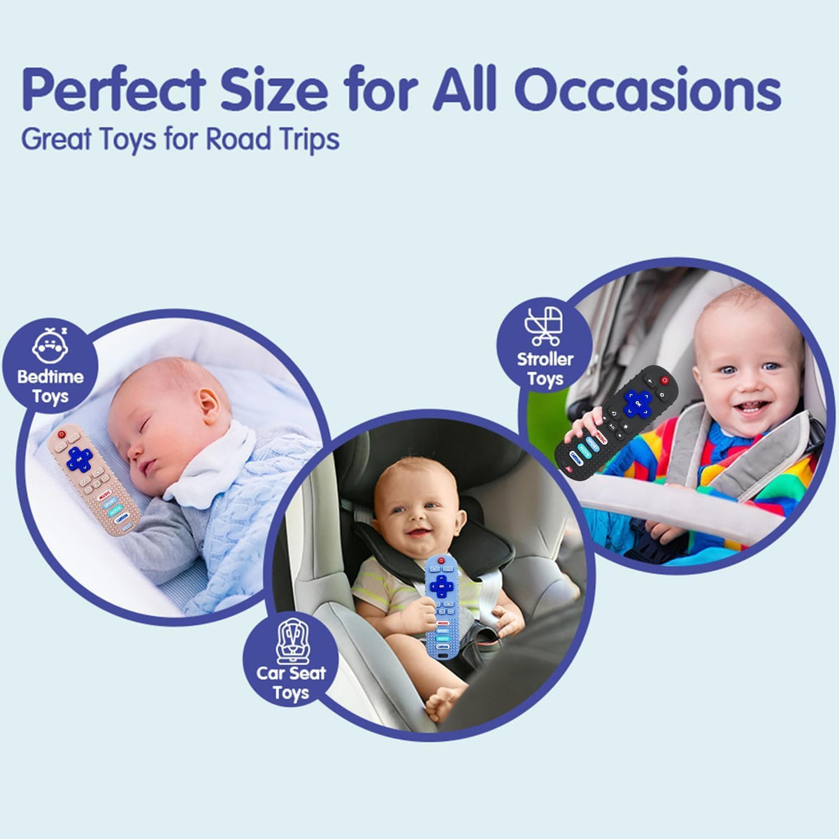 SOLIFEGOBLE 2 Pack Baby Teether Toys - Black02 - image 4