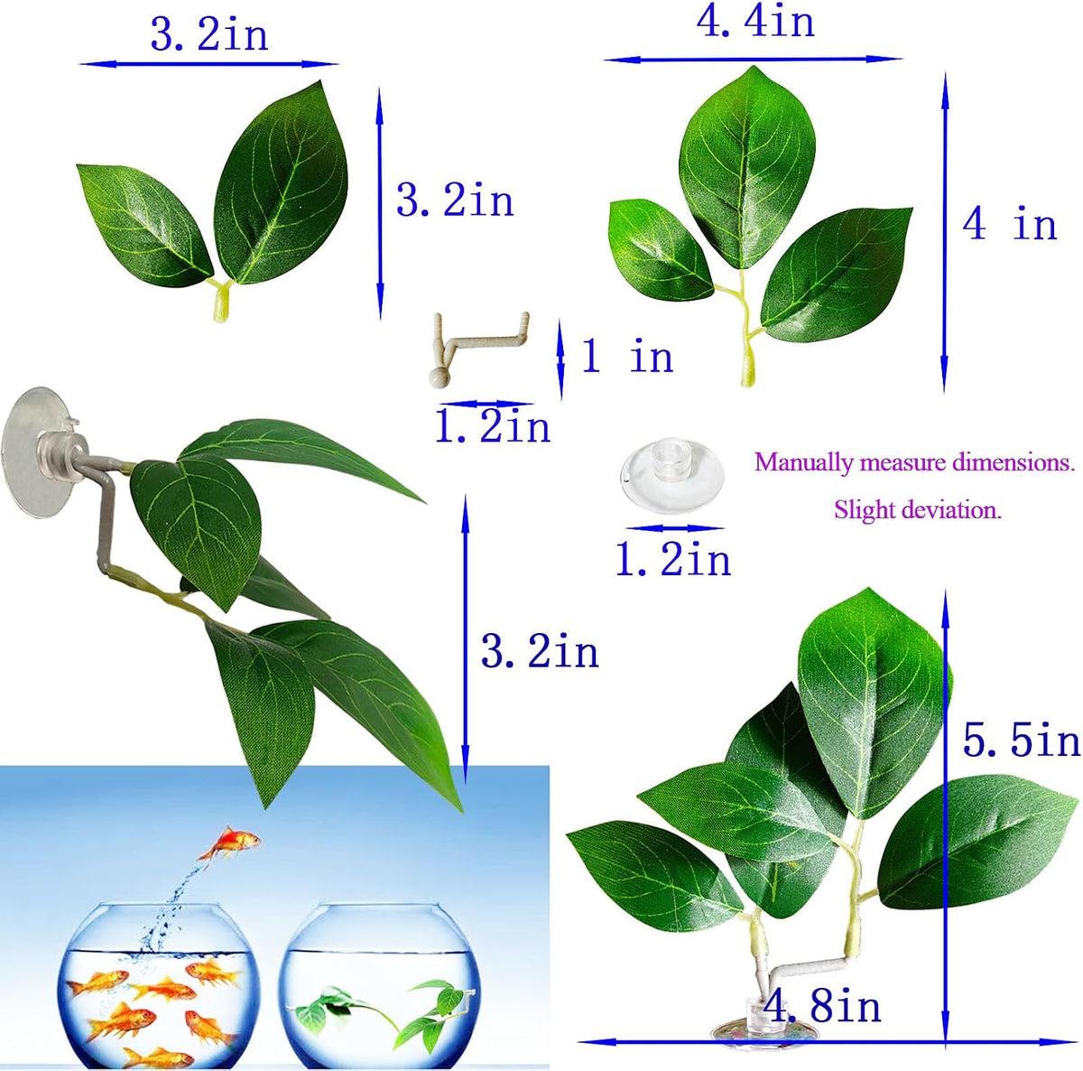 Fish Leaf Pad Fish Tank Accessories Aquarium Décor Simulating 3 pcs - 3 - image 2