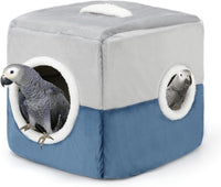 Parrot House Bird Nest, Hanging Bird Bed Snuggle Hut - Blue coffee color