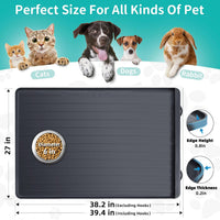 Dog Mat for Food and Water - Black / 39.4"L x 27"W - image 2