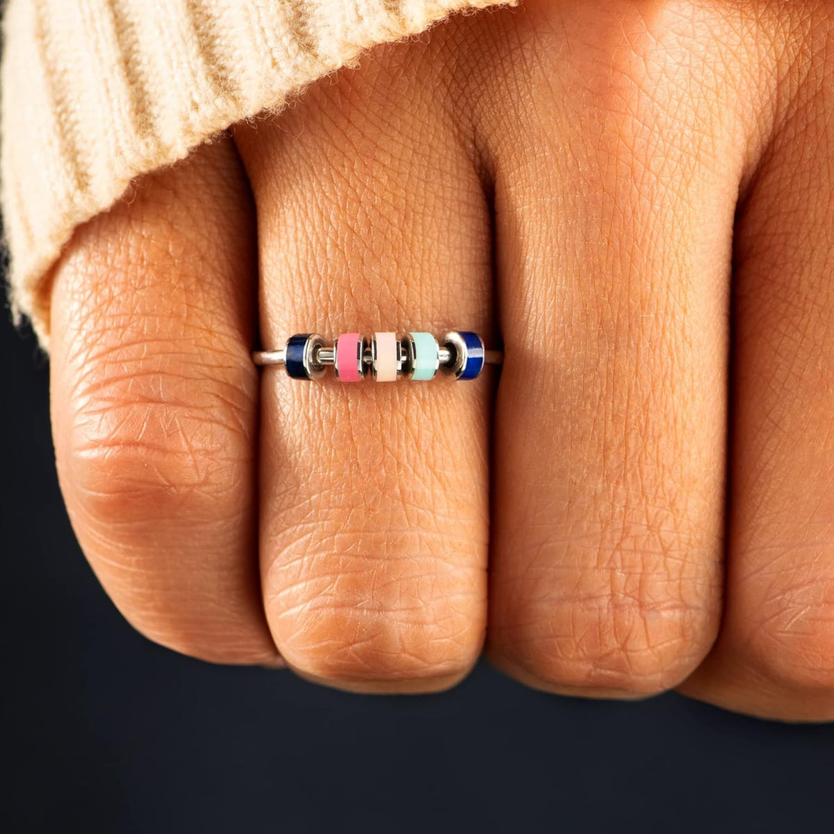 STORYJEWELLERY daughter fidget spinner ring in silver with a heartfelt message card - view 10