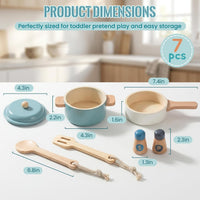 Premium Toddler Play Kitchen Toys, Wooden Kitchen Accessories – Fun for Kids & Family - Blue - image 2