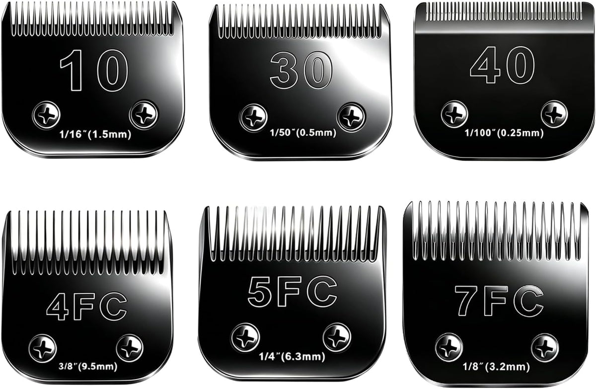 4PCS Dog Grooming Replacement Blades Compatible with Andis/Oster A5 – Essentials for Dogs - 2PC 30:1/50''(0.5MM)