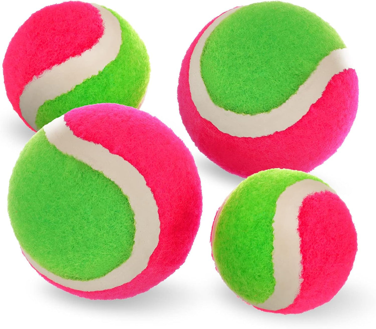 Hanaive toss and catch replacement balls, 4 rubber balls in two sizes