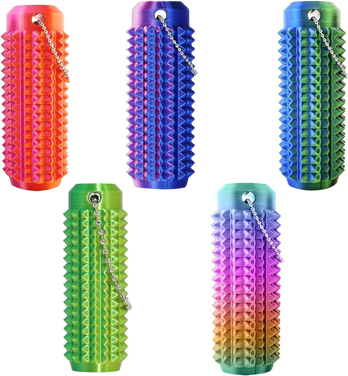 3PCS Little Ouchies Spiky Fidget Keychain for Adult – Fun for Kids & Family - 5PC-STYLE2
