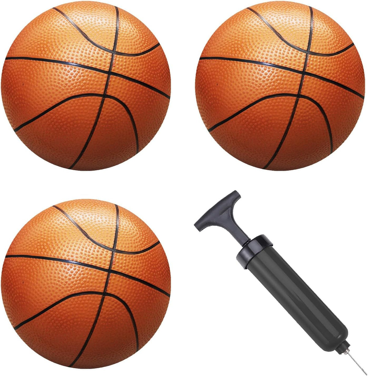 ABAJI 5 inch mini rubber basketball for kids with hand pump and needle - view 12