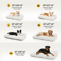 FURTIME Dog Beds Large Sized Dog, Washable Dog Bed for Crate - Cream / M(29"x21"x3") - image 2