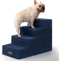 Dog Stairs for Small Dogs & Cats - Blue / 4-Step 18.5" H