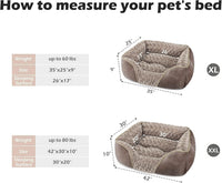 Rectangle Washable Orthopedic Dog Bed for Small - XL(35"x 25"x 9") / Dark Brown - image 3