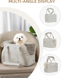ONECUTE Dog Purse Carrier for Small Dogs Rabbit cat with Large Pockets - Grey / 13.6"L x 6.5"W x 10.0"H - image 4