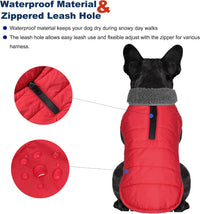 Waterproof Dog Winter Coat - Red / S(Chest Girth:12.6-16.1") - image 2
